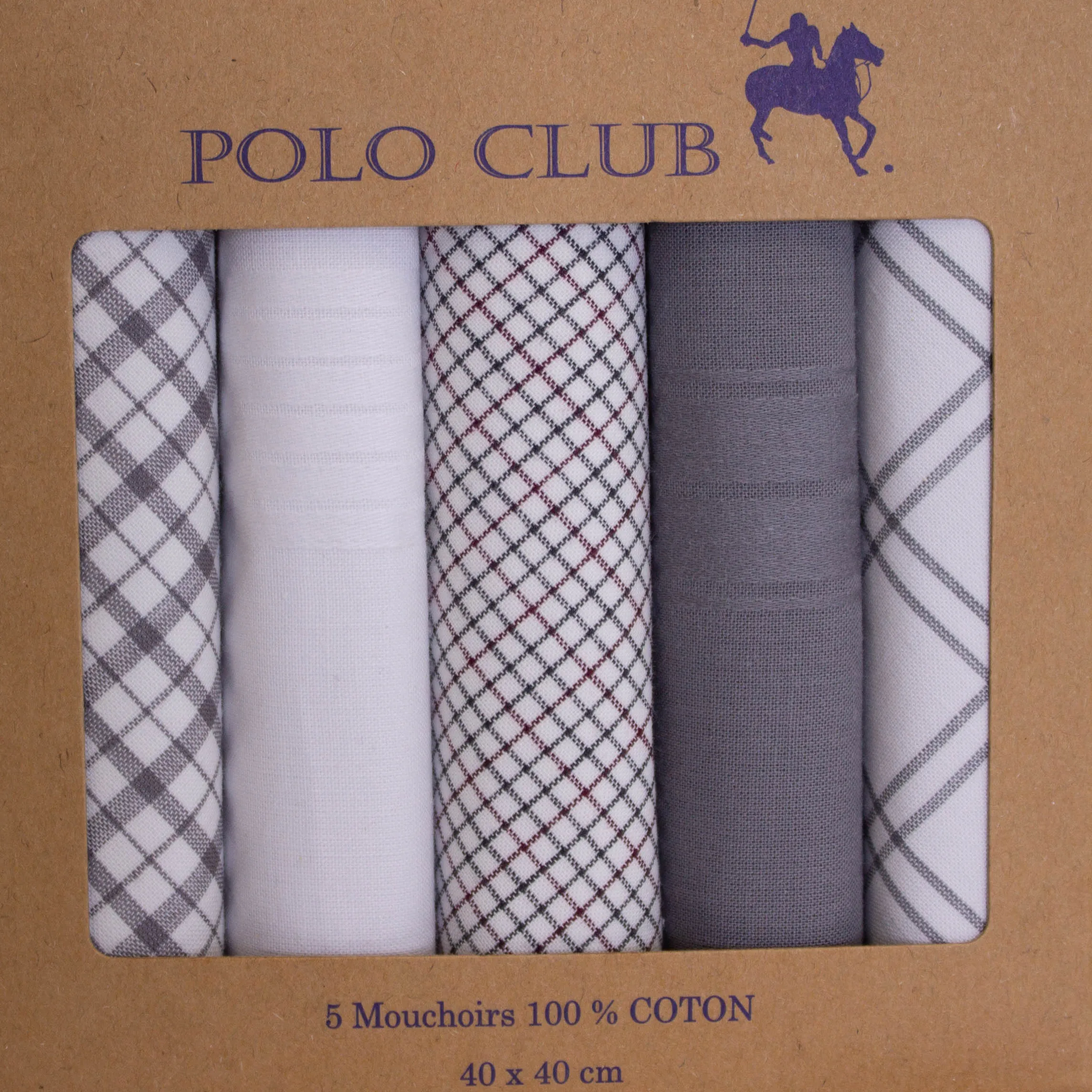 Zakdoeken - Polo Club - grijs